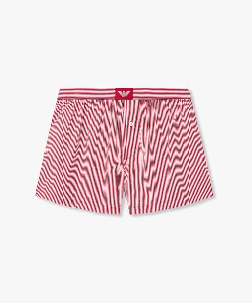 

[Emporio Armani Underwear] Мужские плавки в полоску с нашивкой-орлом 0816112086 [Отправка из Кореи] 100% Оригинал Red - S