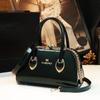 Patent Leather Mom's Handbag: Fashionable Genuine Leather Crossbody Shoulder Bag