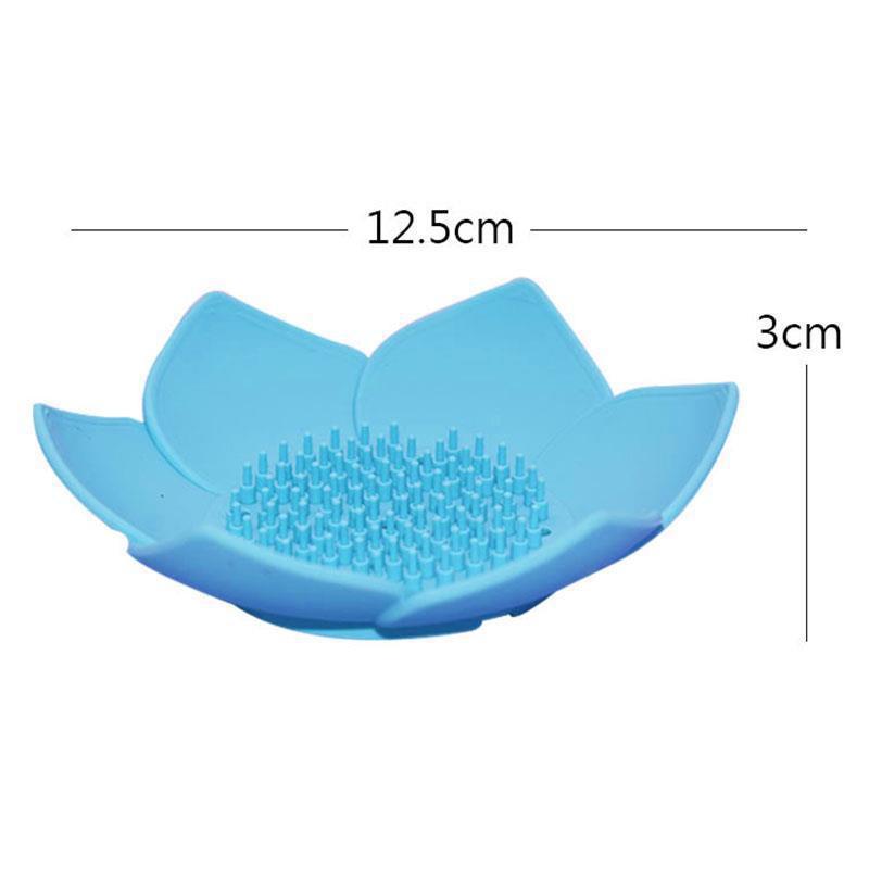 Silicone Lotus Soap Dish - Universal Punch-Free Draining Box for Kitchen & Bathroom