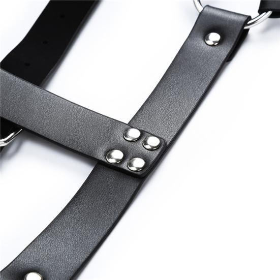 Nastavitelný kožený postroj Body Restraint Bondage popruh pro dospělé sexuální hračky