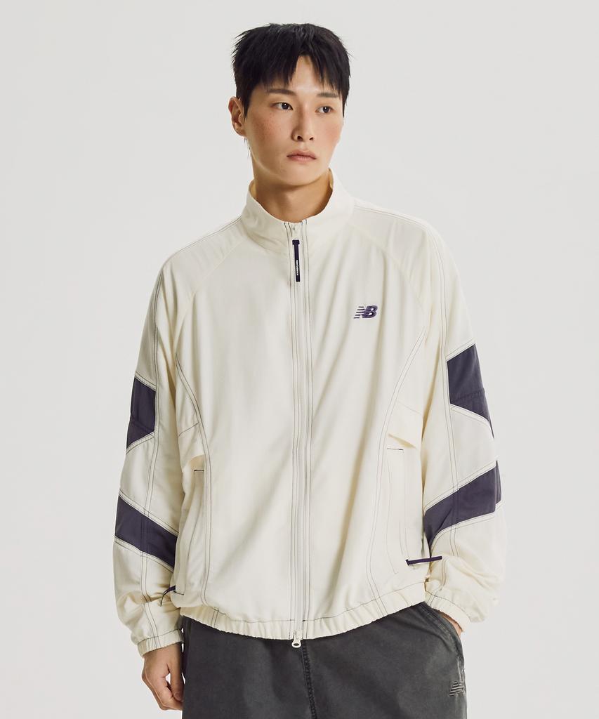 New Balance Nbnag31833 / Uni Escape Stand Neck Warm-Up Jacket (Ivory)