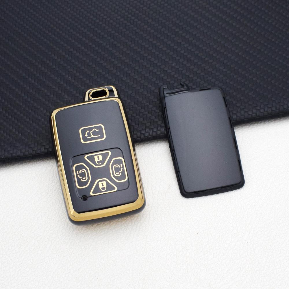 

5 Buttons Remote Key Fob Case Cover for Toyota Alphard Vellfire Previa Estima Isis Noah Voxy - Protective Key Bag Key Chains