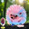 1PC Luminous Hedgehog Garden Floor Plug - UV Activated Neon Color, No Power Required, Lightweight Outdoor/Interior Decoration
