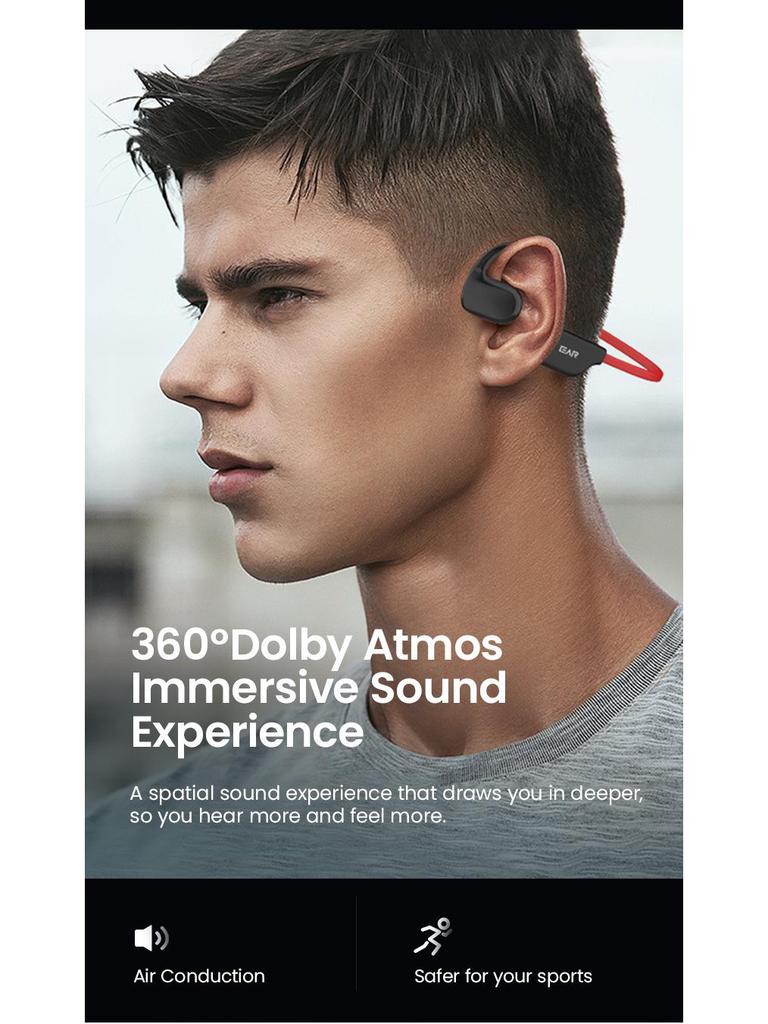 AS20 Air Conduction Bluetooth Earphones - Open-Type Bone Conduction Sports Design