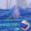 Wrinkled Rainbow Laser Yarn Fabric Illusion Color Iridescent Organza Organza Fabric  Wedding Decor