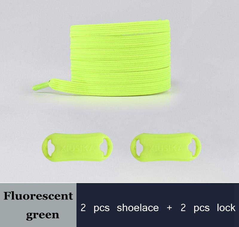 1 Pair No Tie Shoe Laces Elastic Laces for Sneakers Flat Shoelaces Without Ties Shoelace with Lock for Kids Adult Shoestrings