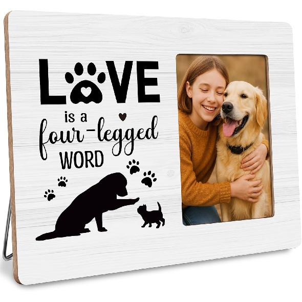 Pet Memorial Gifts for Dogs Remembrance Picture Frame, Loss of Dog Sympathy Gift, My Hardest Goodbye Frames Fits 4x6 Photo