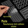 Reusable Transparent Silicone Anti-Collision Strip & Non-Slip Pad for Cabinets, Drawers, Glass, and Walls