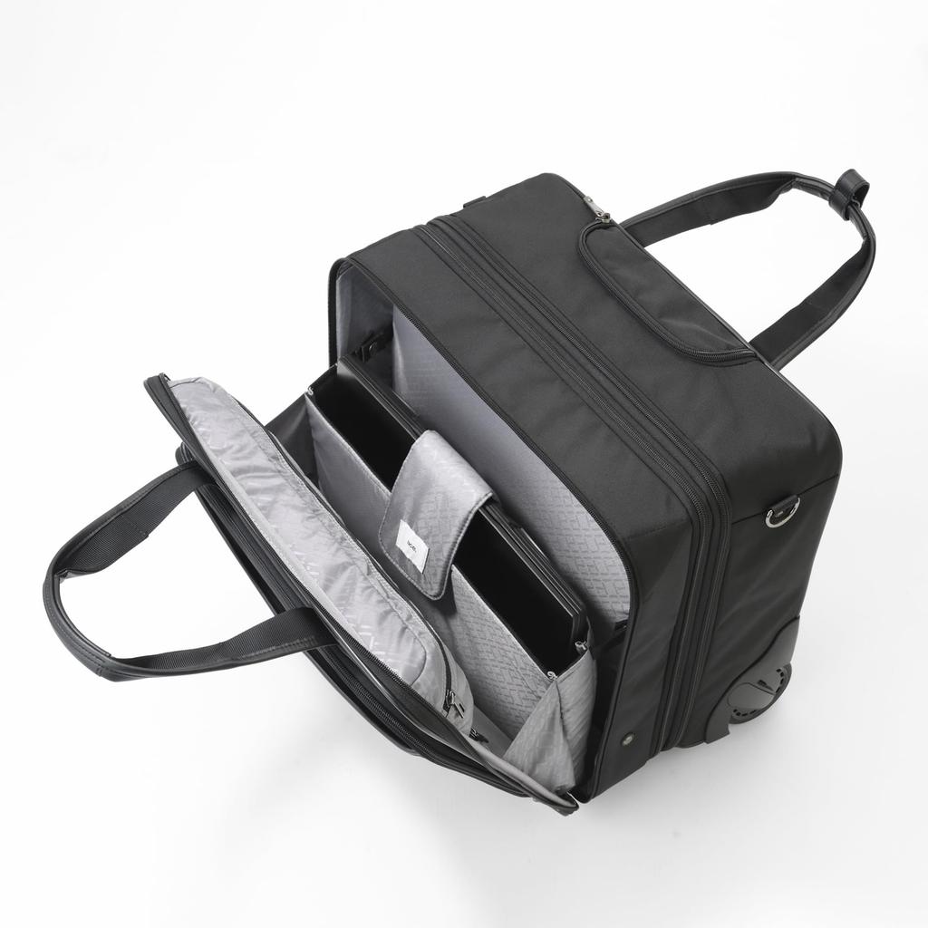 2 Large 1 Night 2 2 Nights 3 Expanded Suitable for Business Carry Case and Allows You To Put Things In and Flex Roof TS Dial with Shoulder Strap Black