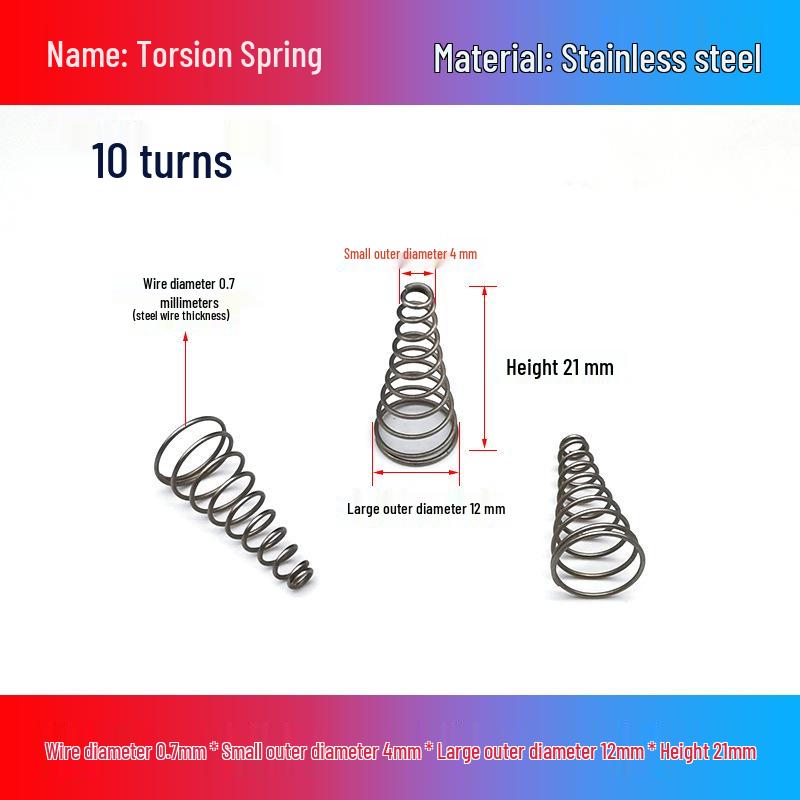 Stainless Steel Pagoda-Shaped Trapezoidal Compression Spring for Battery