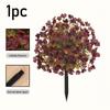 Violet Eucalyptus Artificial Flower Ground Stake for Wedding and Outdoor Decoration