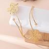 Elegant & Sexy Floral Open Cuff Armlet For Women Vintage Enamel Glaze Craft Flower Open Arm Ring Jewelry Gift
