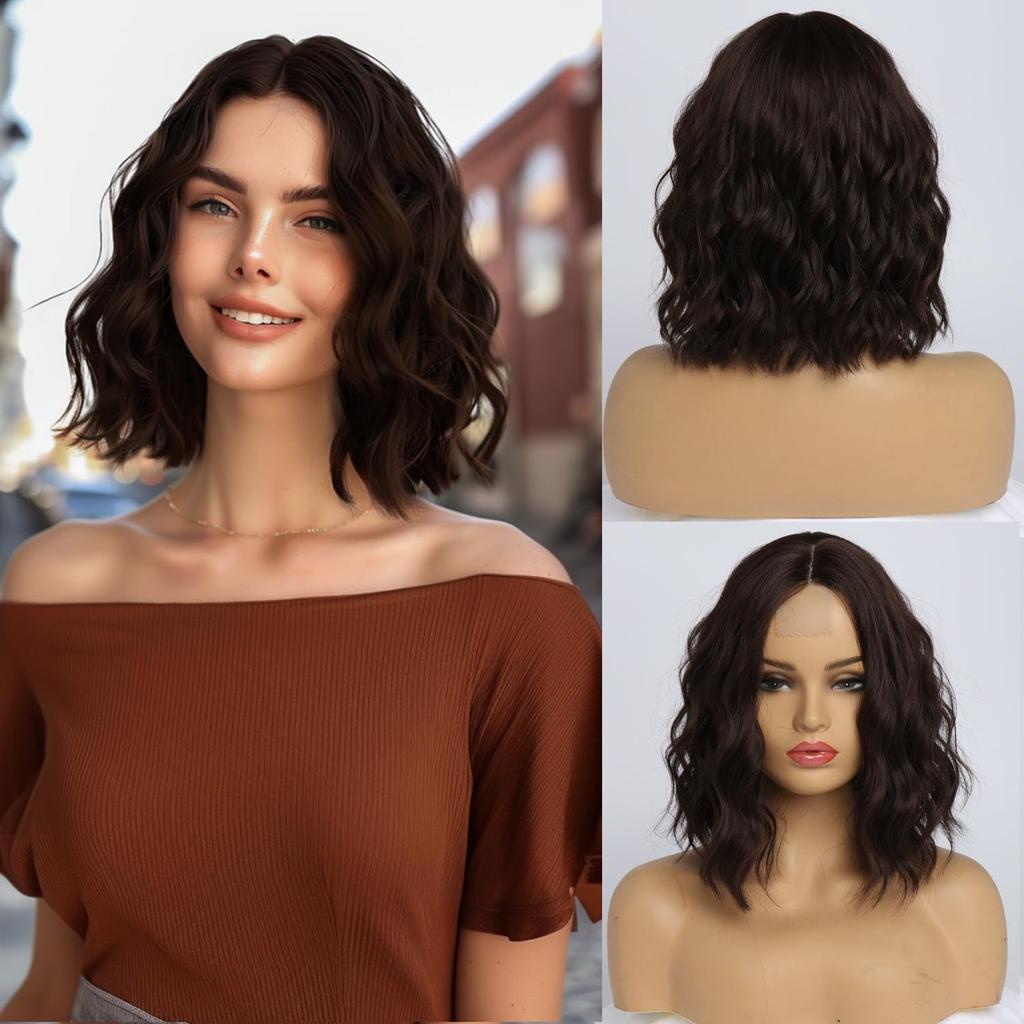 European American Wig Popular Full Head Hairstyle Wavy Roll Heat-resistant Fiber High Temperature Silk Women
