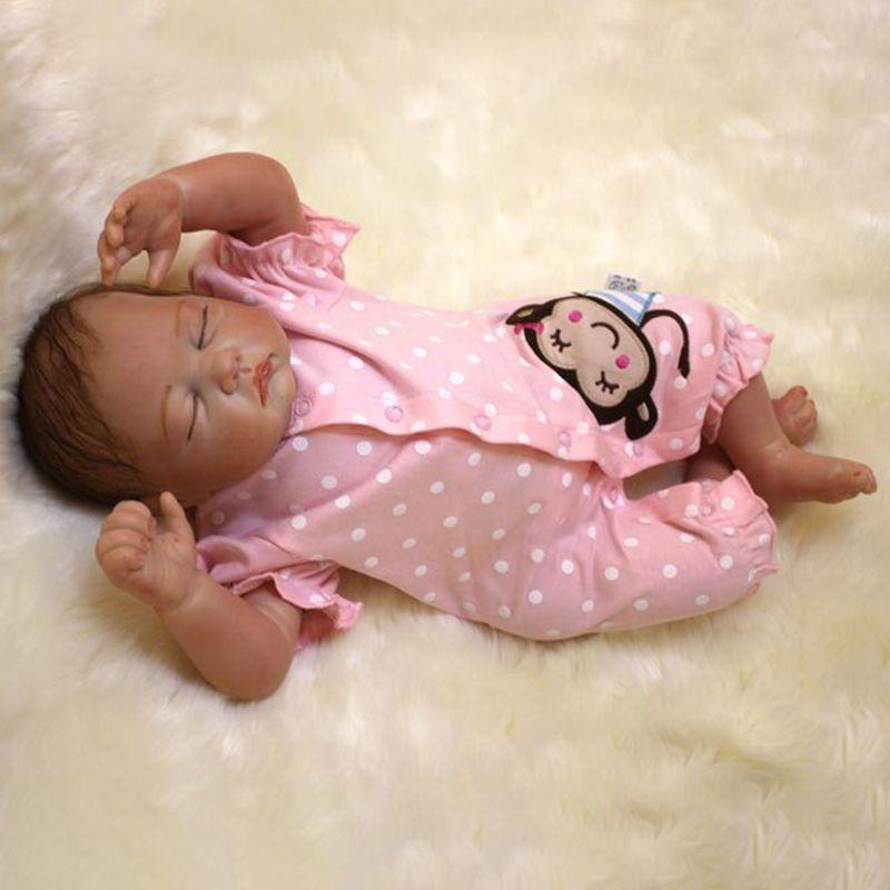 Realistic 18" Reborn Doll Baby With Soft Silicone Body Perfect For Kids Gifts
