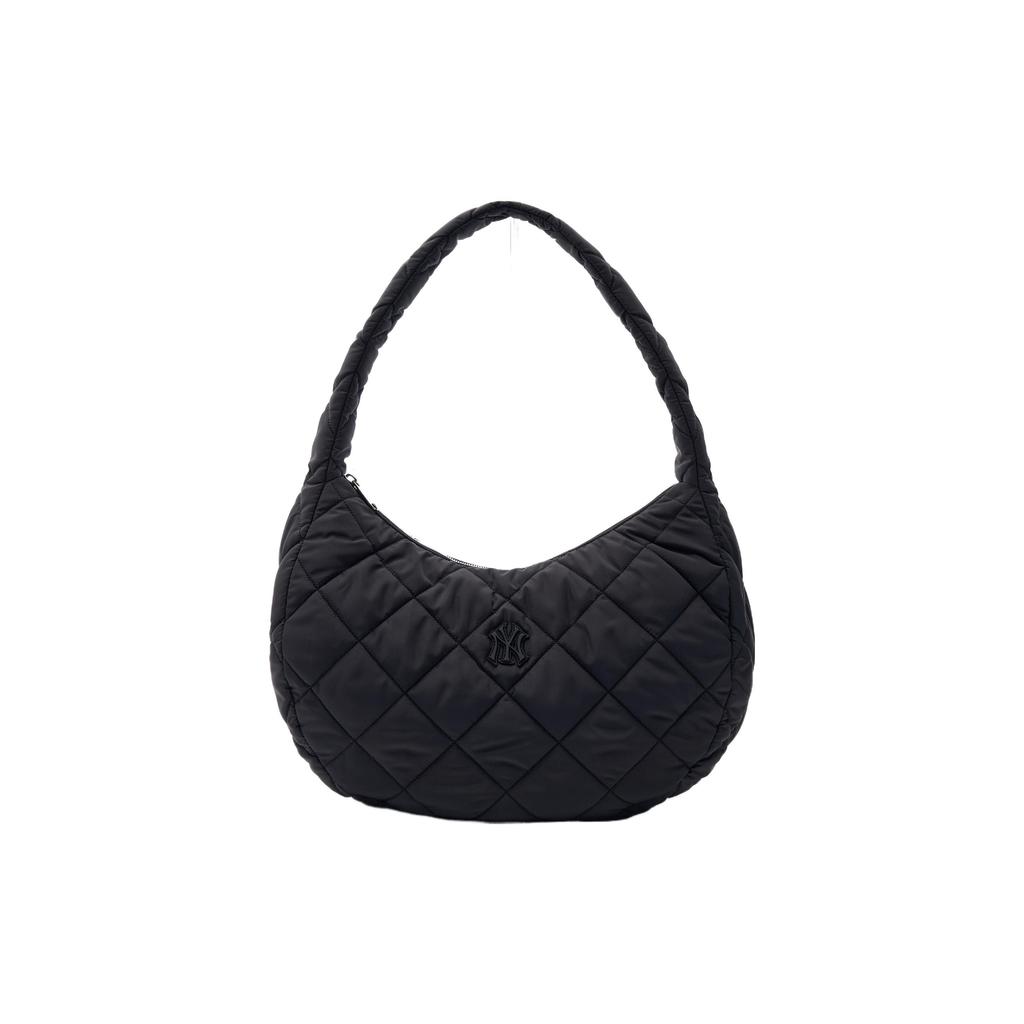 New MLB Polyester Cloud Bag, Dumpling Bag, Shoulder Bag, Hobo Bag, Handbag, Shoulder Bag Tubas Women's Black 3ABQL0936-50BKS