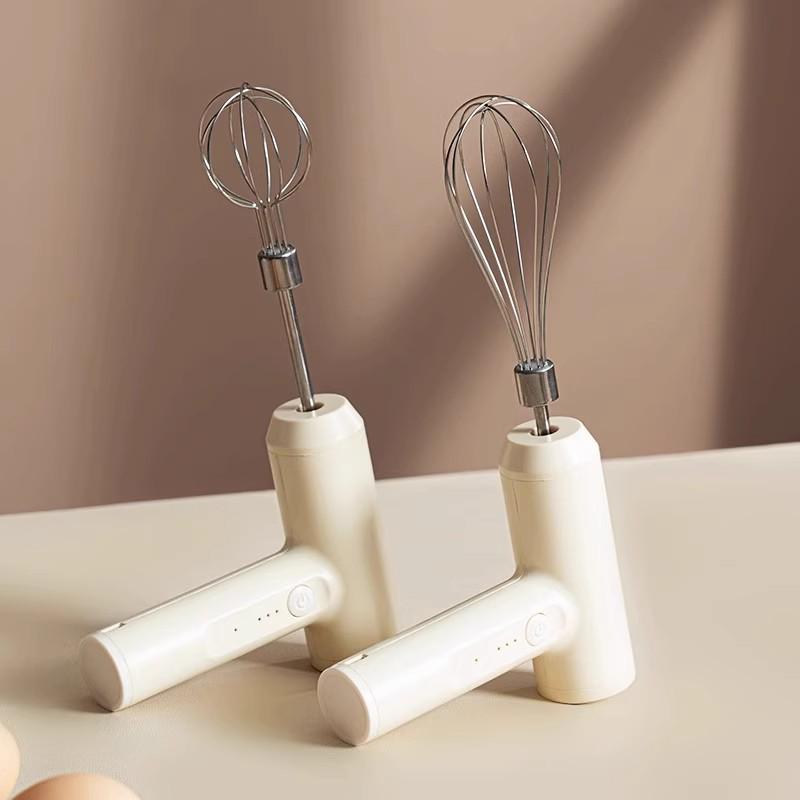 Rechargeable Stainless Steel Handheld Electric Egg Beater for Baking