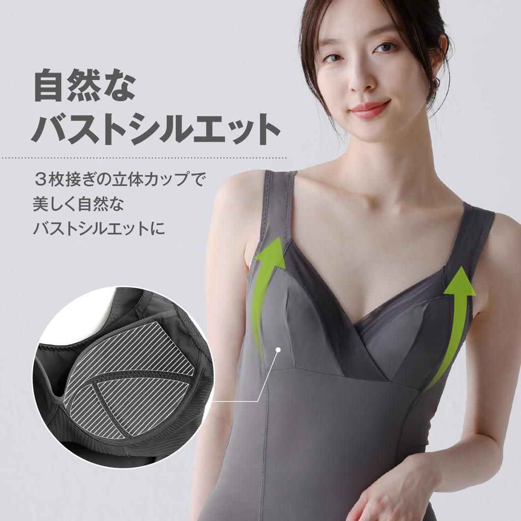 Lucien BB Smoother Shaper with Comfortable Upper Body Shaper for and Size LL Cups, Stomach, Armpits, Back, Women's, Navy,