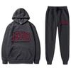 Letter Print Hoodie Sweatpants Set Men Women Casual Tracksuit Long Sleeve Sportswear