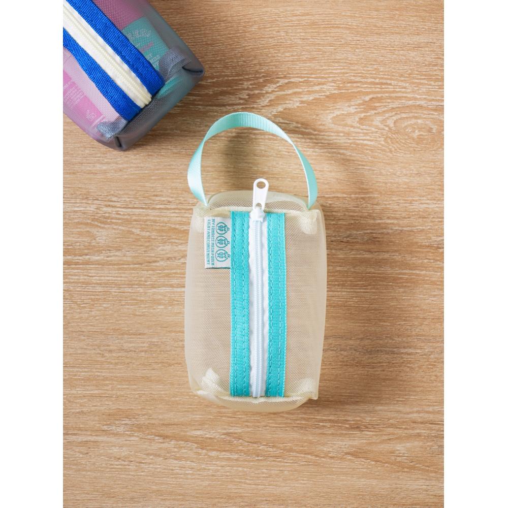 

Мини-сетчатый мешочек Daiso с двухцветной ручкой gray (blue)