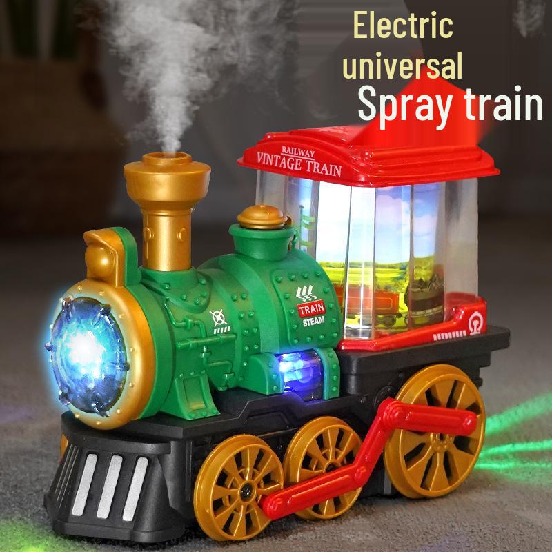 

Многофункциональный электрический игрушечный поезд: Огни, Музыка, Пар, Автодром и Развивающая головоломка