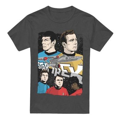 STAR TREK Unisex Adult Illustrated Crew T-Shirt