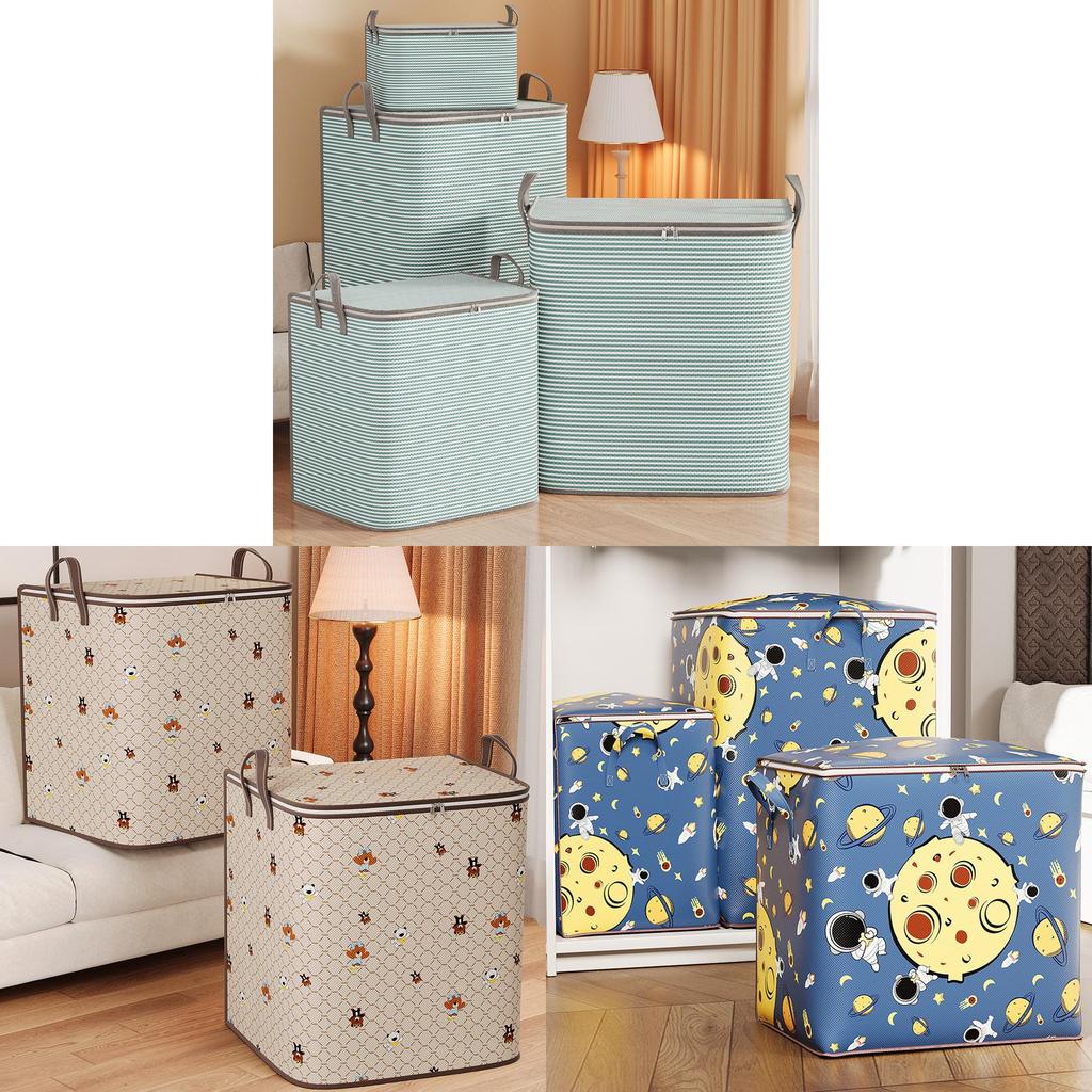 Clothing Storage Bag With Nonwoven Fabric Large Capacity For Closet Organization And Moving