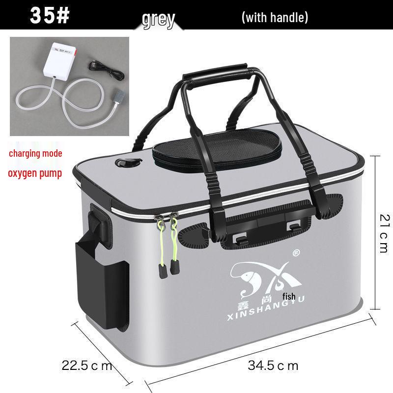 Zusammenklappbare Lebendköderbox zum Angeln - Verdickter Fischbehälter und Zubehör.