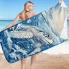 Schildkrötenmuster digital bedrucktes Polyester Superfeine Faser doppelseitiges Fleece Strandurlaub Badetuch, Strandtuch