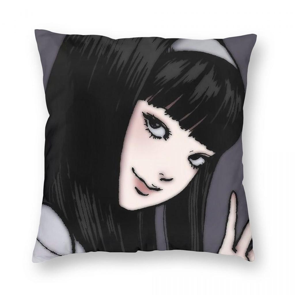 Tomie Anime Square Pillowcase Pillow Cover Cushion Throw Pillow for Home Sofa Living Room