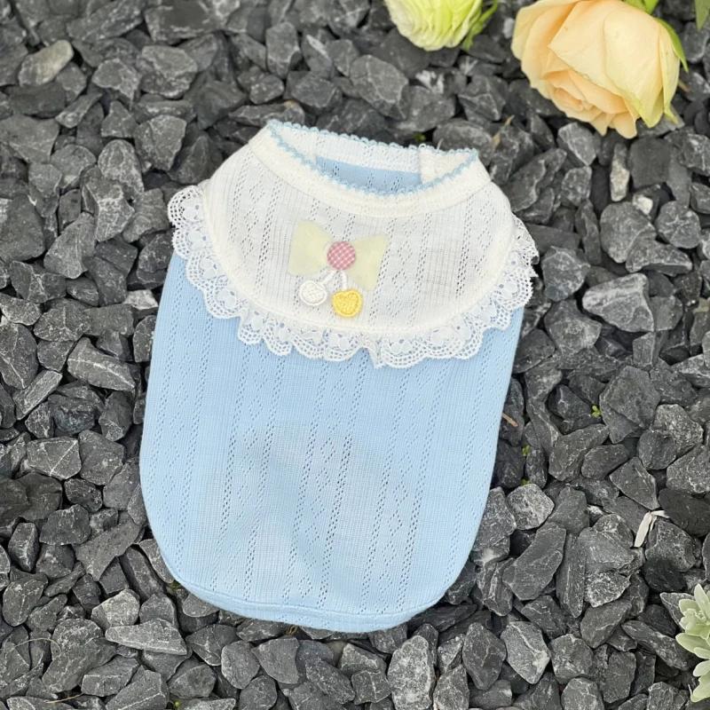 

Жилет для кошки щенка маленькой собаки Летняя одежда для питомцев для чихуахуа йоркширского терьера шпица ши-тцу мальтийской болонки Костюм XXS синий