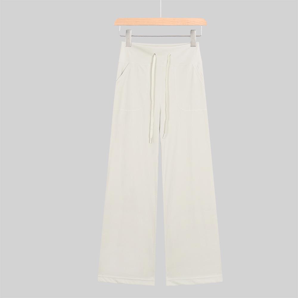 LULU Throwback Yoga Pants: High Waist, Hip-Lifting, Wide Leg, Casual Drawstring