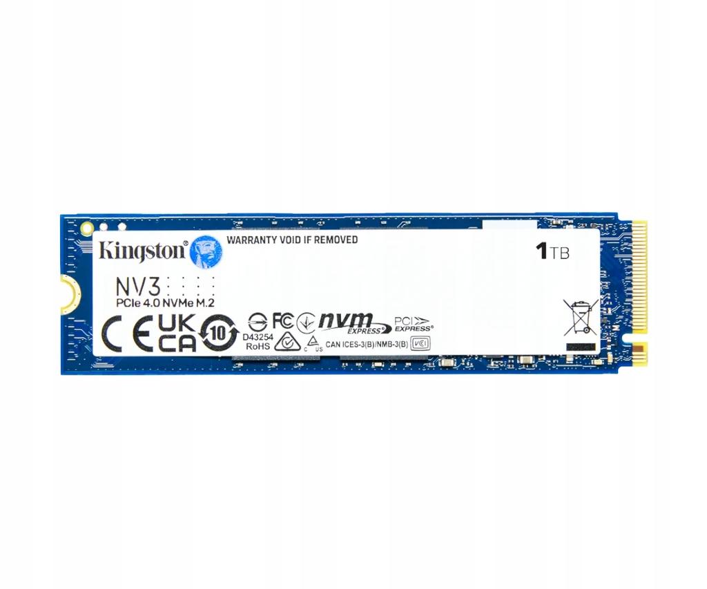 Dysk SSD Kingston NV3 M.2 2280 PCIe 4.0x4 NVMe 1TB (6000/4000MB/s)