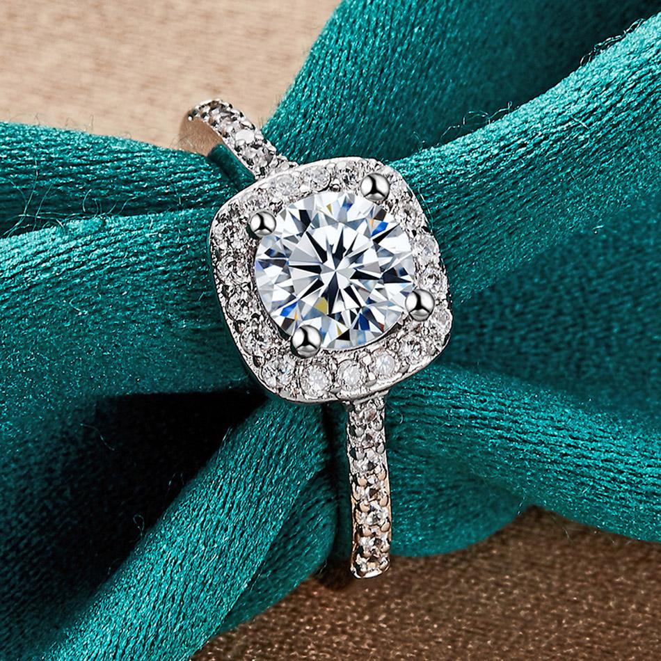 

Кольцо из стерлингового серебра 925 пробы с квадратным цирконом AAAAA 7 8 9 10 для женщин модные украшения 10