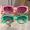 Cat Eye Style Fashion Sunglasses in Jelly Color Frame, Composite Material with Metal Hinges, PC Lenses, Decorative Eyewear