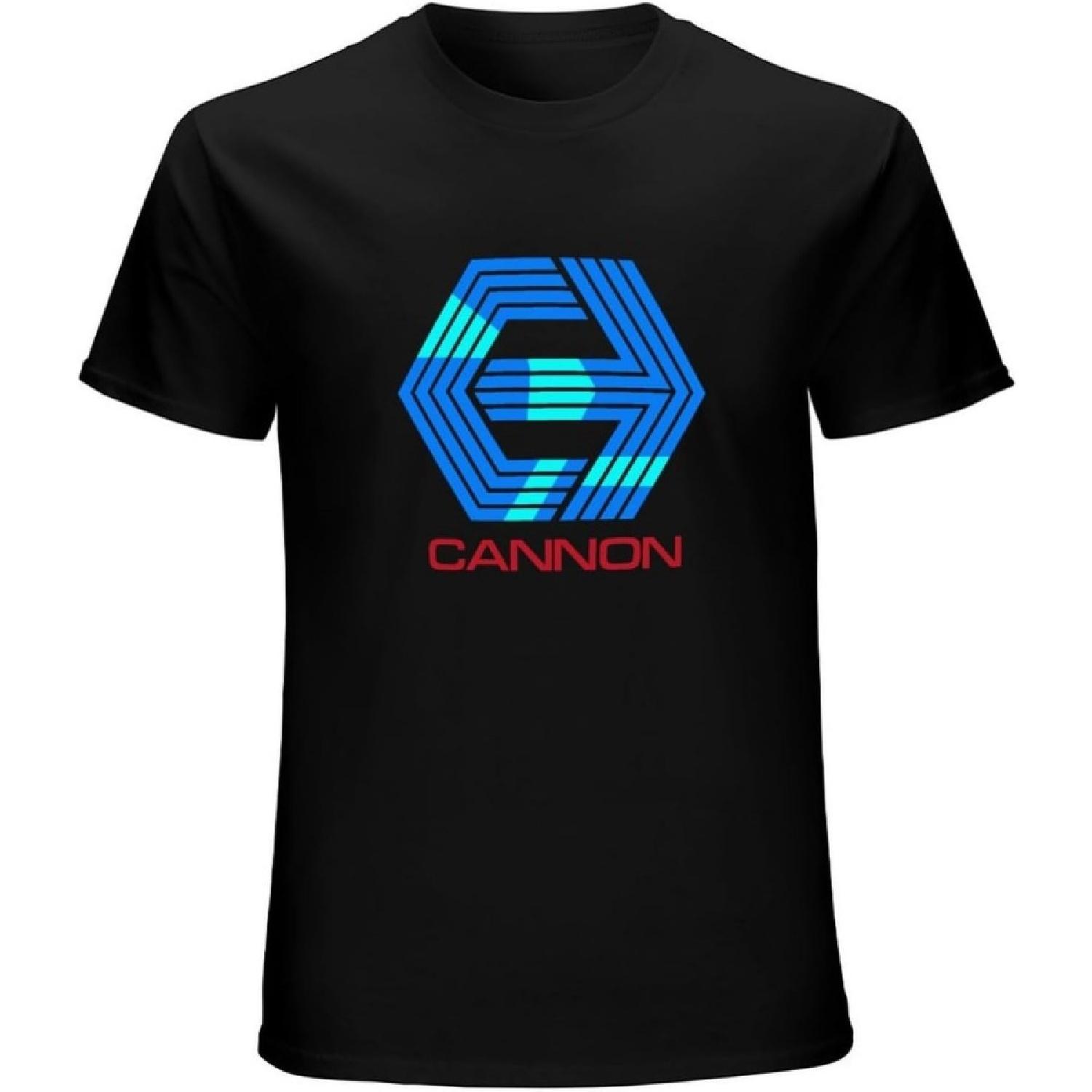 Cannon Films Retro Movie Studio Men Black T-Shirt Graphic Unisex Tee Shirt(1) S