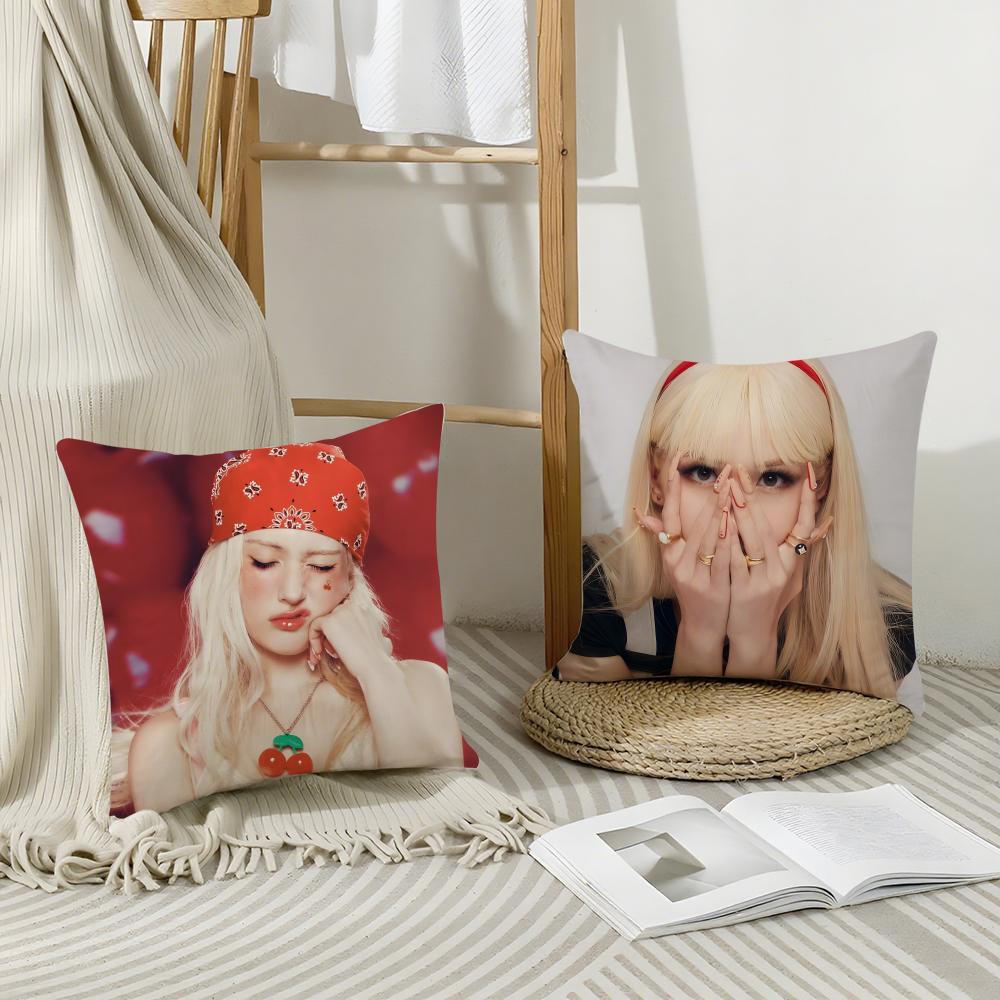 Kpop Style S-Somi Cushion Cover Breathable Linen Pillowcase Summer Odorless Eco-Friendly Invisible Zipper Washable