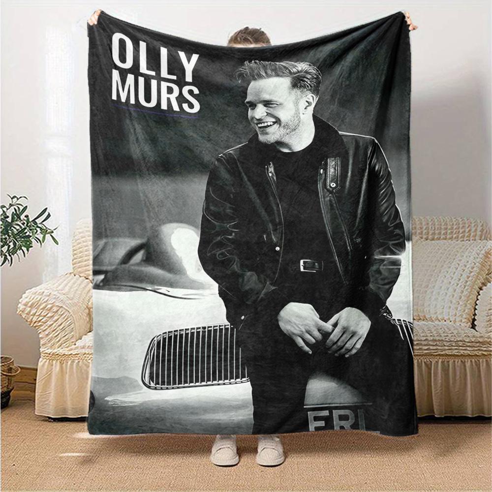 Olly Murs Theme Printed Blanket - Perfect for Couch, Bed, Travel & Outdoor Use | Machine Washable, Cozy & Durable.