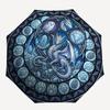 Winter Dragon Mandala Pattern Umbrella, Portable and Foldable Design, 8 Ribs, a Casual Accessory for Halloween, Christmas, and Birthday Gifts.