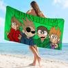 Animated Eddsworld Microfiber Blanket Quick Drying Beach Towels Oversized Printing Super Absorbent Pool Towel Blanket