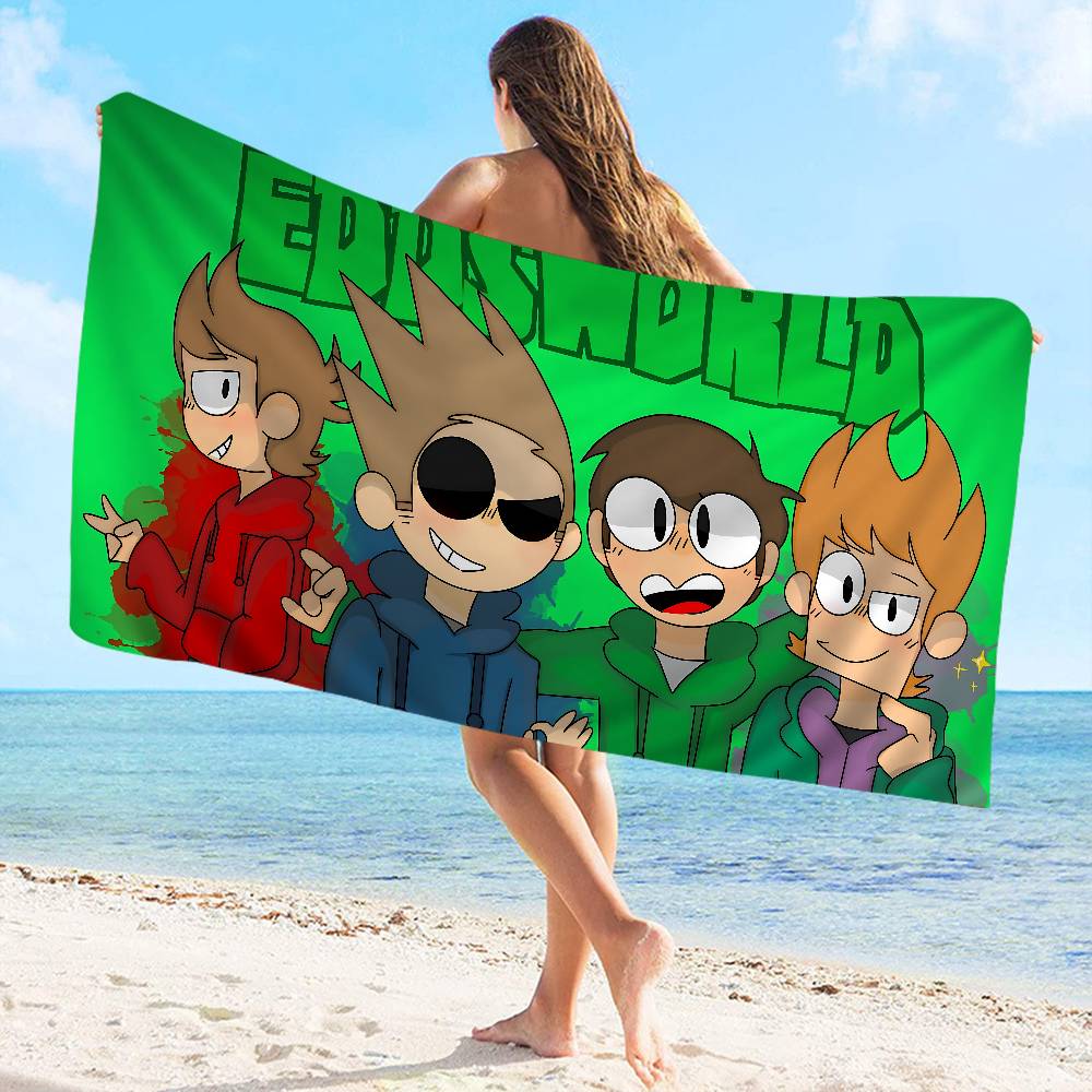 Animated Eddsworld Microfiber Blanket Quick Drying Beach Towels Oversized Printing Super Absorbent Pool Towel Blanket