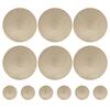 Set of 6 Round Braided Placemats Table Mats Woven Non-Slip Dining Table Heat Resistant Bowl Pads Kitchen Drink Cup Coasters