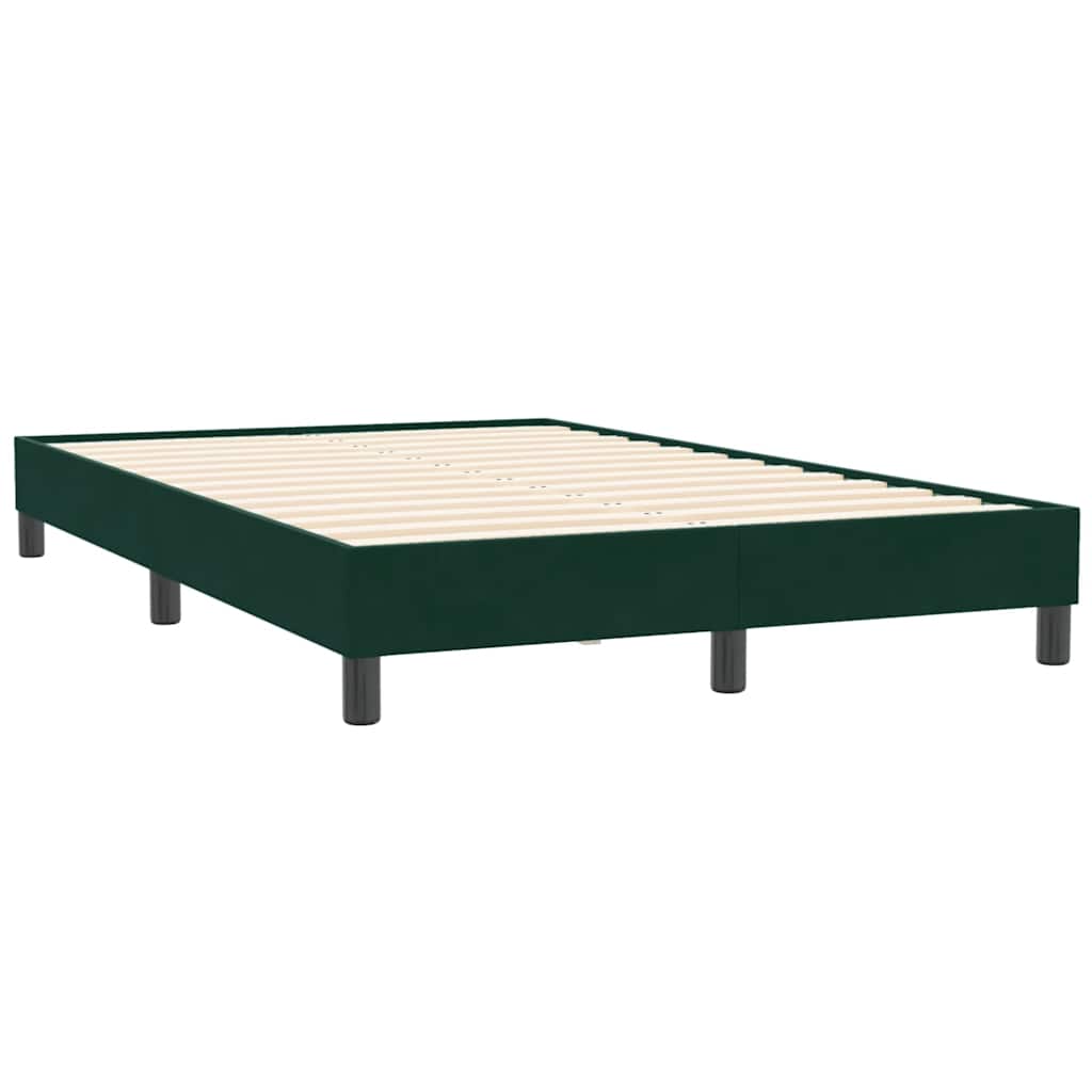 Łóżko Typu Box Spring Bez Materaca Ciemnozielone 120X210 Cm