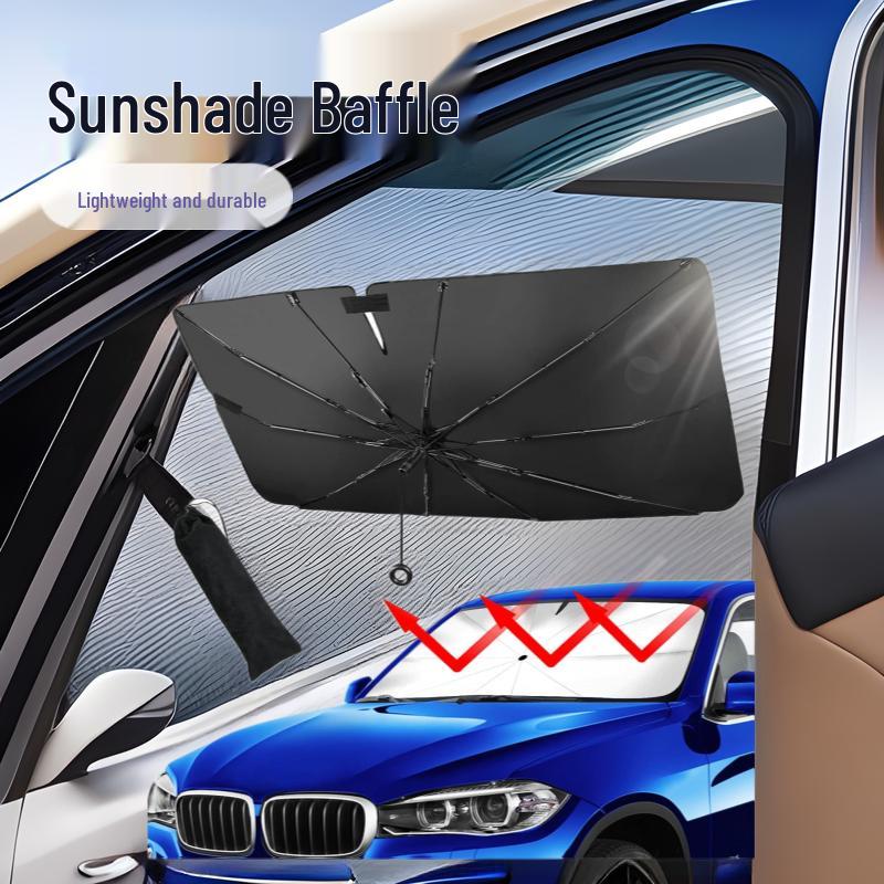 Car Windshield Heat Insulation Sunshade: Full Blackout Summer Sun Protection Umbrella