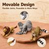 Movable Joints Wild Animal Toy Realistic Articulated Animal Figure Animal Figurine  Home Decoration