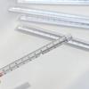 2Pcs Clear Triangular Scale Ruler 15cm 20cm Plastic Drawing Ruler Geometry Tool for Measuring Engineering Drawing