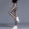 Karierte Leggings für Damen, sexy Hosen, Push-Up-Leggings, modische Fitness-Leggins, Übergröße, Hose mit hoher Taille