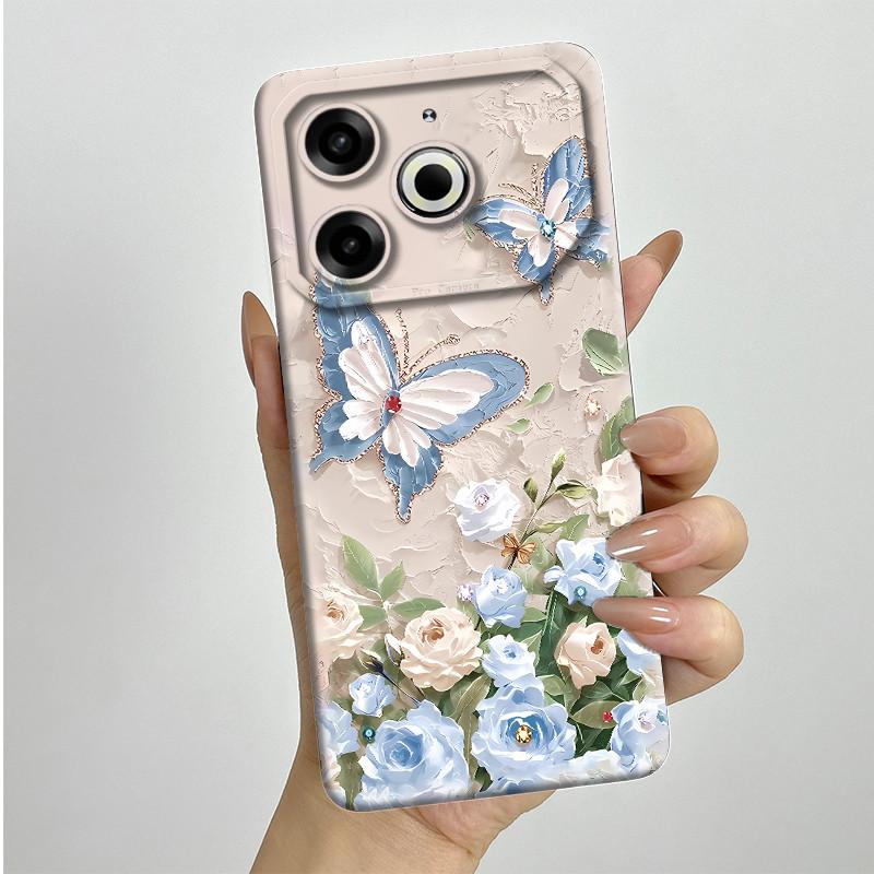 Per Tecno Pova 6 Neo Custodia POVA6NEO Silicone TPU Morbida Custodia per Telefono Verniciata Stampata Antiurto Protettiva Cover Posteriore