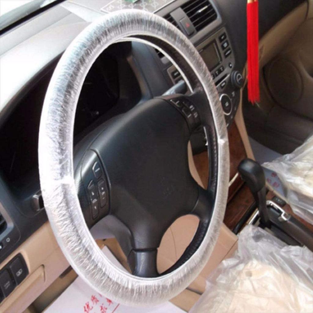 moonwood Steering Wheel Cover Thin Disposable Steering Vinyl Regular Car Light Car Truck 500 Pieces Simple Cover