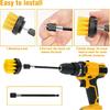 8 Pcs Drill Brush Attachment Set, Power Cleaning Scrub Brush Kit With Extend Long Attachment, All Purpose Drill Scrub Brushes For Car, Grout, Floor,