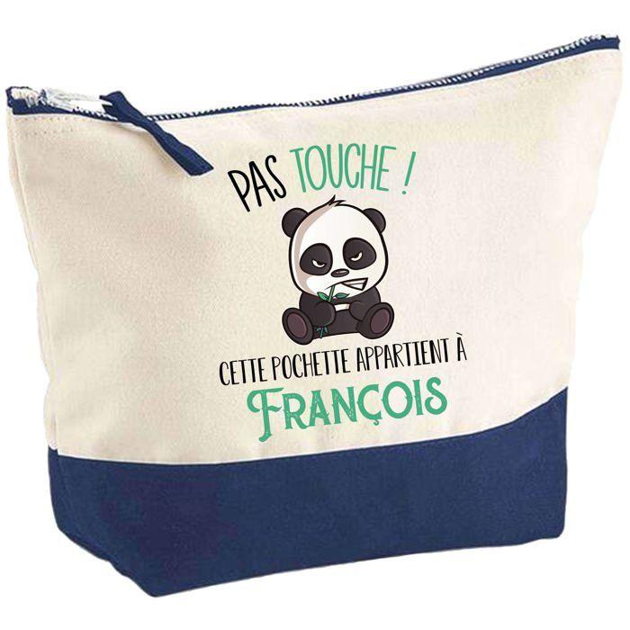 Trousse de maquillage - PLANETEE - François Pas touche Panda - Grand format - Coton - Impression HD France